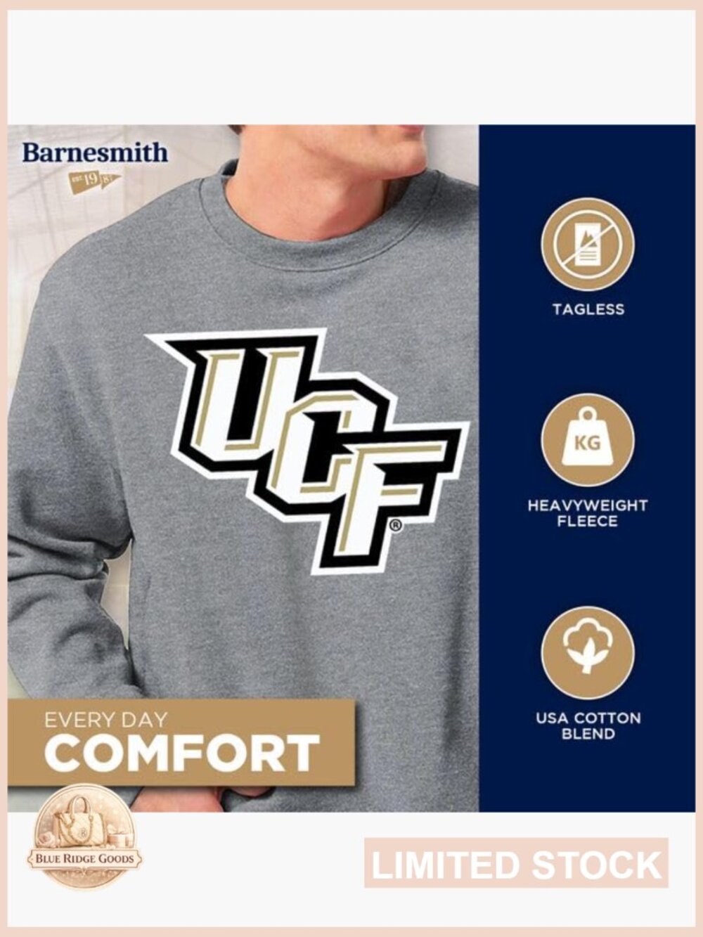 Spirit Logo Adult Unisex Crewneck Sweatshirt Cotton Blend Pullover College - Picture 3 of 5